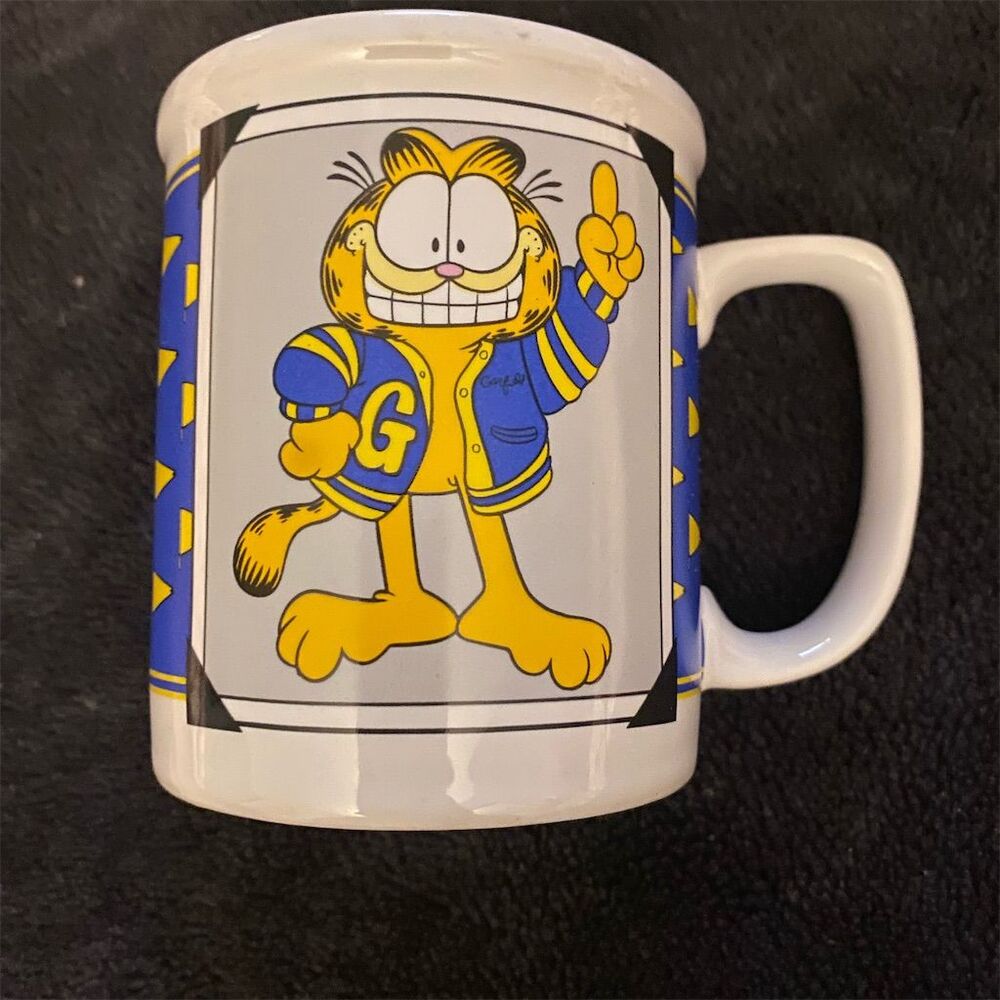 Vintage 1978 Garfield "Siss Boom Blah" College Mug by Enesco